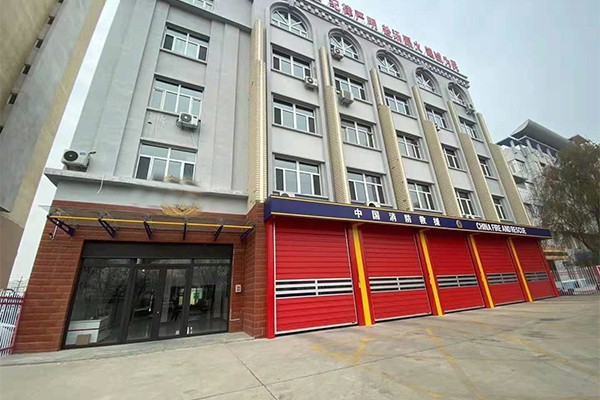 消防站红色涡轮硬质快速门 消防站红色涡轮硬质快速门